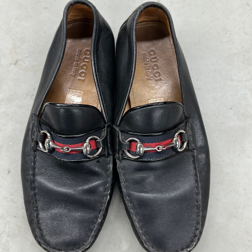 Gucci drivers 450892 Men’s with buckle black sz 9 G